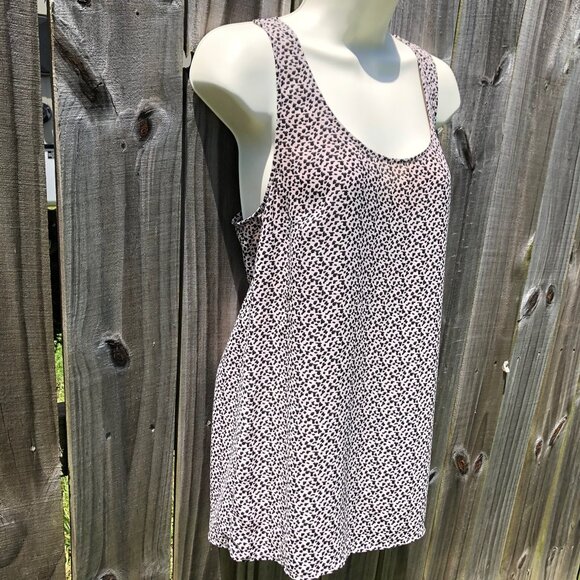 Cabi Small Leopard Print Blouse Tank Sleeveless Top Cheetah Cream Black 818 Easy - Picture 5 of 8